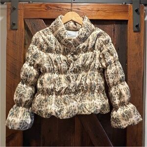 Moussy womens cheetah puffer coat size 2